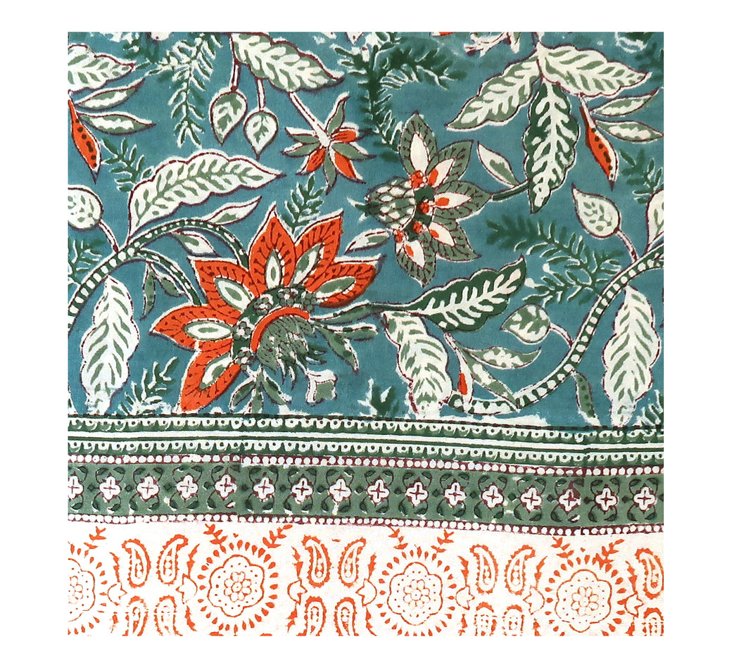 Block Print Bed Cover