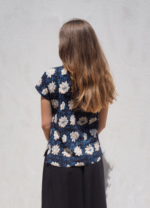 Print and Stitch Shirt: Blue Floral