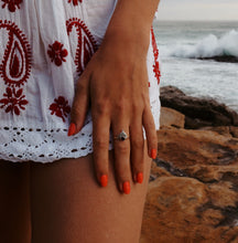 Load image into Gallery viewer, Sterling Silver Garnet Ring
