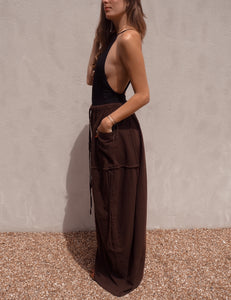 Statement Pants in Chocolate