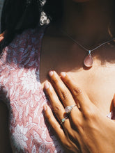Load image into Gallery viewer, Sterling Silver Rose Quartz Ring

