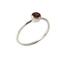 Load image into Gallery viewer, Sterling Silver Garnet Ring

