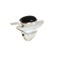 Load image into Gallery viewer, Sterling Silver Onyx Ring
