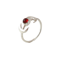 Load image into Gallery viewer, Sterling Silver Garnet Ring
