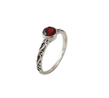 Load image into Gallery viewer, Sterling Silver Garnet Ring
