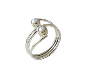 Sterling Silver Pearl Ring