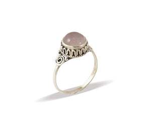 Sterling Silver Rose Quartz Ring