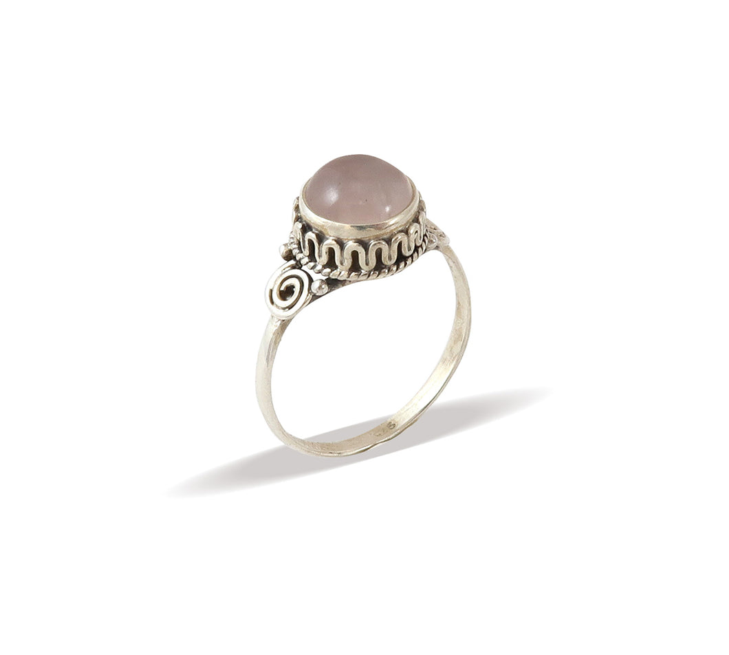 Sterling Silver Rose Quartz Ring