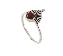 Load image into Gallery viewer, Sterling Silver Garnet Ring
