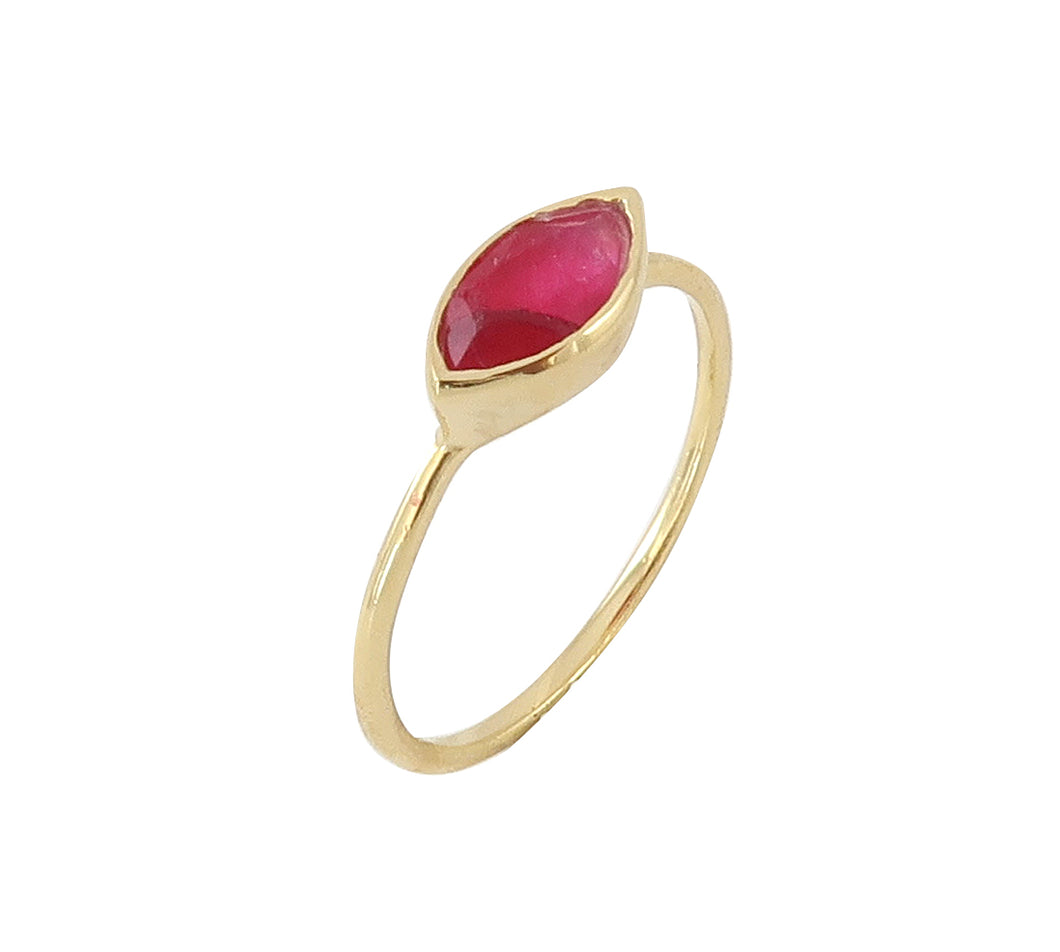 Gold Plated Ruby Ring