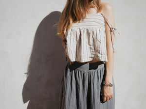Cotton Haze Pants: Charcoal