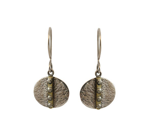 Sterling Silver with Brass Earrings