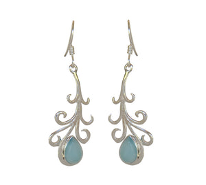 Sterling Silver Chalcedony Earrings