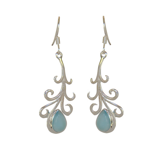 Sterling Silver Chalcedony Earrings